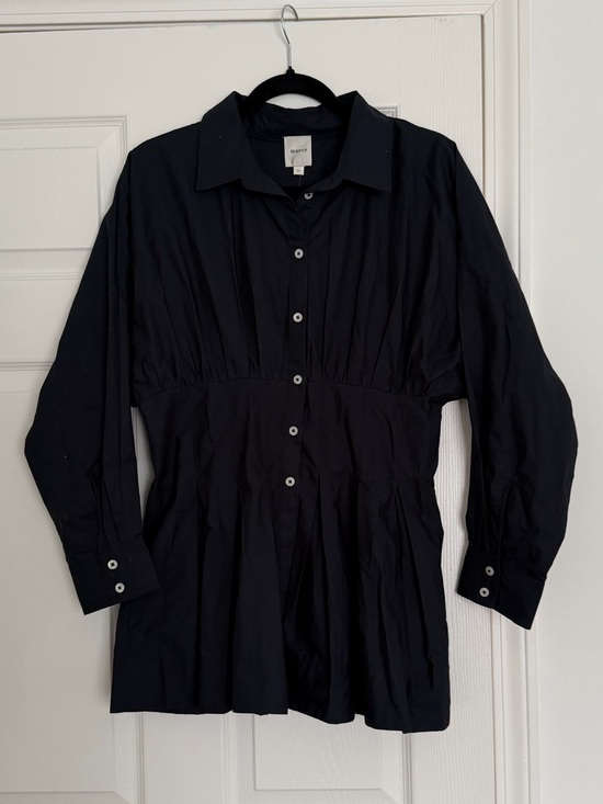 Maeve Tops - Maeve Navy Button-Front Tunic